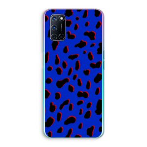 Blue Leopard: Oppo A92 Transparant Hoesje