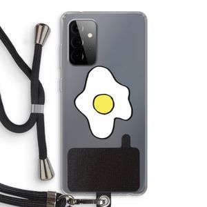 Spiegelei: Samsung Galaxy A72 5G Transparant Hoesje met koord