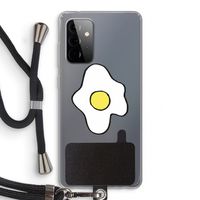 Spiegelei: Samsung Galaxy A72 5G Transparant Hoesje met koord