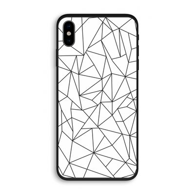 Geometrische lijnen zwart: iPhone X Biologisch afbreekbaar hoesje