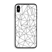 Geometrische lijnen zwart: iPhone X Biologisch afbreekbaar hoesje