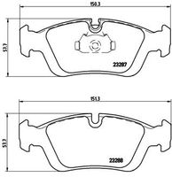 Remmenset, remschijf BREMBO, Remschijftype: Binnen geventileerd, Inbouwplaats: Vooras, u.a. für BMW