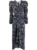 ISABEL MARANT Zijden jurk - Blauw - thumbnail