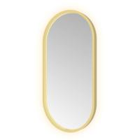 Hotbath &More Mirrors Oval LED Badkamerspiegel - Ovaal - 80 x 40 cm - Geborsteld Messing Pvd