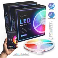 Lideka LED Strip Bluetooth 15 + 3 Meter Pakket RGB Met Afstandsbediening Licht Strip Led Verlichting - thumbnail