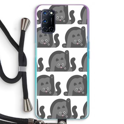 Cats: Oppo A72 Transparant Hoesje met koord
