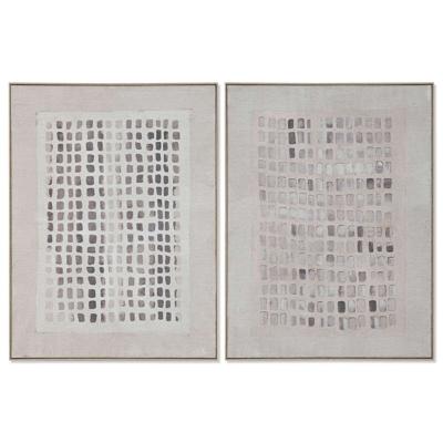 Schilderij Home ESPRIT Wit Beige Modern Scandinavisch 90 x 4 x 120 cm (2 Stuks)
