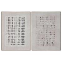 Schilderij Home ESPRIT Wit Beige Modern Scandinavisch 90 x 4 x 120 cm (2 Stuks)
