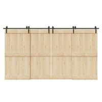 VidaXL Doos met onderdelen voor schuifdeur 400 cm staal zwart