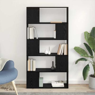 Plank Eenheid Zwart Eiken Bewerkt Hout Medium Plank Eenheid