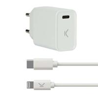 USB Oplader Iphone KSIX Apple-compatible Wit