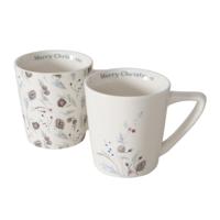 Boltze Home Beker keramiek met dennenappels 300 ml