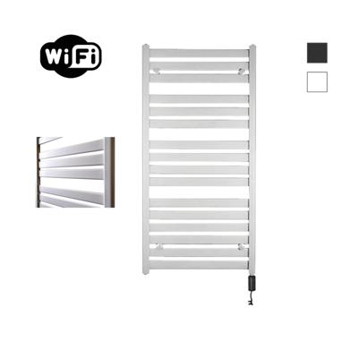Sanicare HVW - Moda electrische WifiRadiator - 120x60cm - mat wit met thermostaat zwart - rechtsonder HRDWZ 601200/W