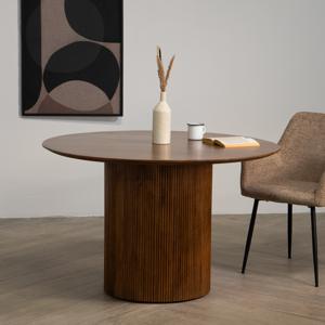 Eettafel Jaime Bruin Rond Ø120cm - Giga Meubel