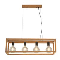 Searchlight Hanglamp EetkamerSquare Hout - 54741-4NA