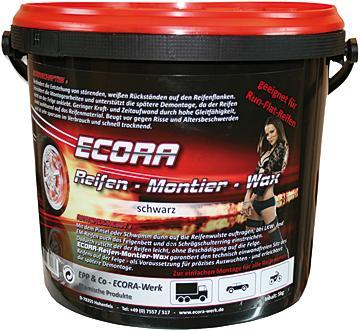 ECORA Tire mounting wax black 5 kg bucket