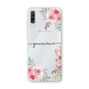 Rozen: Samsung Galaxy A70 Transparant Hoesje