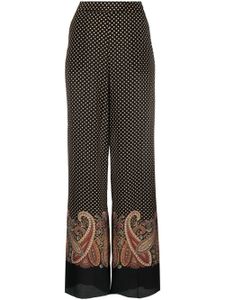 ETRO pantalon ample à motif cachemire - Noir