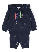 POLO RALPH LAUREN KIDS survêtement à effet taches de peinture - Bleu - thumbnail