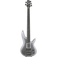 Ibanez GWB25TH Gary Willis Premium Silver Wave Burst Flat 5-snarige fretloze elektrische basgitaar - thumbnail