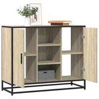 Dressoir 92x35x76 cm bewerkt hout sonoma eikenkleurig