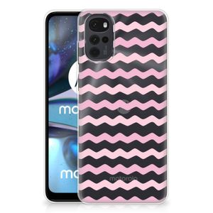 Motorola Moto G22 TPU bumper Waves Roze