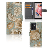 Hoesje voor Xiaomi Redmi Note 12 4G Vintage Bird Flowers