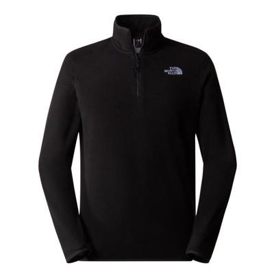 The North Face 100 Glacier 1/4 Zip Fleece Heren TNF Black - NPF L