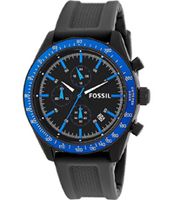 Horlogeband Fossil BQ2253 Silicoon Zwart 22mm
