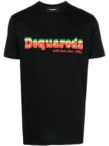 DSQUARED2 t-shirt en coton à logo imprimé - Noir