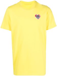 Moncler t-shirt en coton à logo appliqué - Jaune