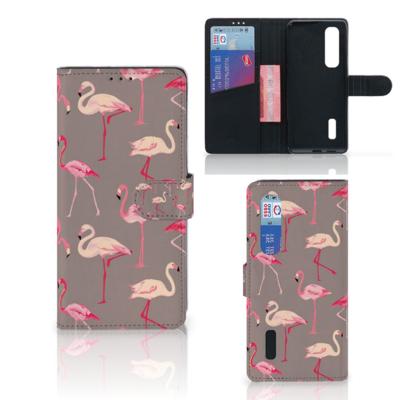 OPPO Find X2 Pro | Telefoonhoesje | Met pasjeshouder | Flamingo