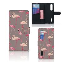 OPPO Find X2 Pro | Telefoonhoesje | Met pasjeshouder | Flamingo