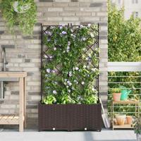 VidaXL Tuin bloempot 2 pcs bruin 80 x 40 x 143 cm staal