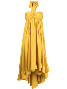 ZIMMERMANN robe asymétrique Devi à dos-nu - Jaune