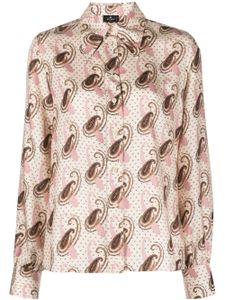 ETRO paisley-print silk shirt - Tons neutres