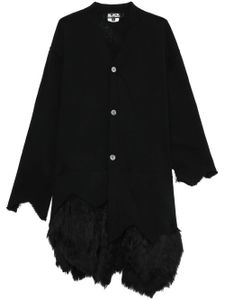 Black Comme Des Garçons cardigan asymétrique à empiècements - Noir