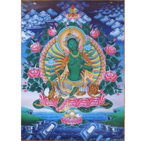 Thangka Reproductie - Groene Tara