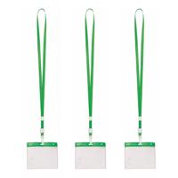 30x Badgehouder met groen keycord