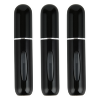 Mini Parfum Flesjes - 3-pack - Navulbaar - Reisflesjes - Parfumverstuiver - Zwart