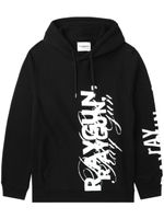 Takahiromiyashita The Soloist hoodie bicolore à imprimé - Noir