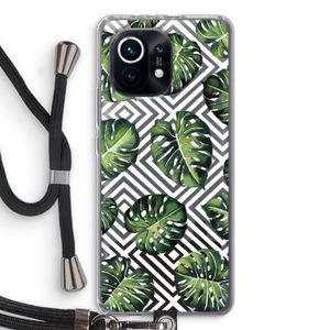 Geometrische jungle: Xiaomi Mi 11 Transparant Hoesje met koord