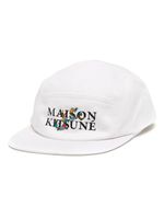 Maison Kitsuné casquette en coton à logo imprimé - Blanc