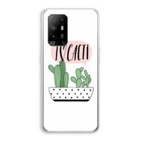 I love cacti: Oppo A94 5G Transparant Hoesje I love cacti: Oppo A94 5G Transparant Hoesje