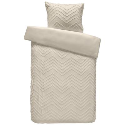 2e Halve Prijs Leen Bakker - Dekbedovertrek Juliette Tufted - Zand - 140x220 Cm - Microvezel - Beige