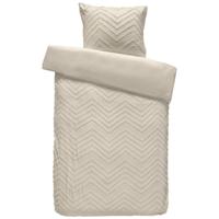 2e Halve Prijs Leen Bakker - Dekbedovertrek Juliette Tufted - Zand - 140x220 Cm - Microvezel - Beige