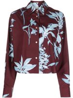 Forte Forte chemise en coton à fleurs - Marron - thumbnail