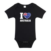 I love Australia baby rompertje - zwart - Australie - geboorte jongen/meisje