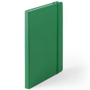 Luxe schriften/notitieboekje met elastiek - A5 - groen - 100x blanco paginas - opschrijfboekjes