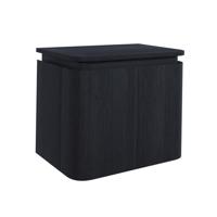 Thebalux Epoch Toiletmeubel - 51x35x41cm - ronde hoeken - 2 deuren - topblad - zonder kraangat - Chocolate 9TT50135C